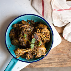 Methi Murgh (Chicken cooked with fresh fenugreek leaves)