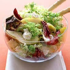 Chicories with Pears and Goat Cheese