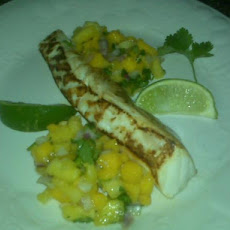 Grilled Halibut & Pineapple Mango Salsa (Gluten-Free)