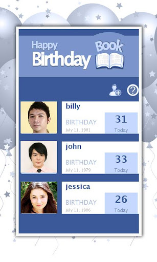 Birthdays Reminder Book Pro