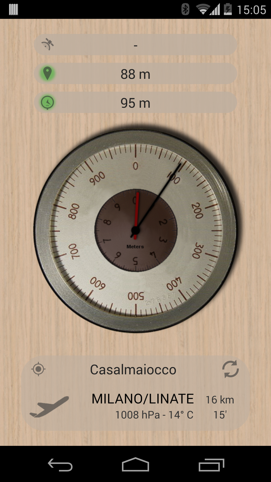 Android application Accurate Altimeter PRO screenshort