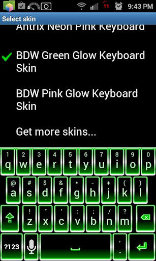 Green Glow Keyboard Skin