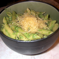Penne with Creamy Arugula Ricotta Pesto