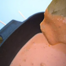 Artichoke Leaves and Cumin Sour Grape Dippers with Pepper Jack Fondue