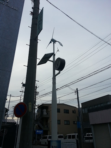 風力発電時計塔