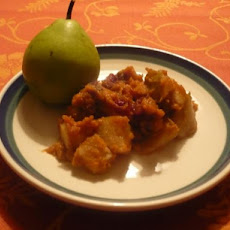 Honey Roasted Pear With Pumpkin and Cranberries