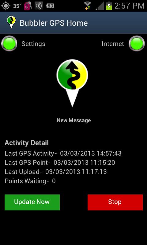 Android application Bubbler GPS Pro screenshort