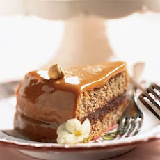 Caramel-Cloaked Chocolate-Hazelnut Torte