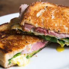 Greens, Eggs, and Ham, Grilled Cheese Sandwich