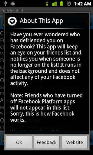 Defriended for Android