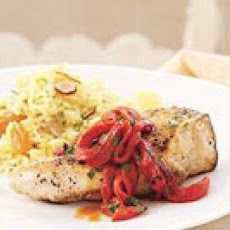 Piquillo Pepper Chicken with Spanish Rice