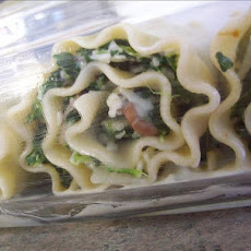 Spinach and Mushroom Lasagna Roll Ups