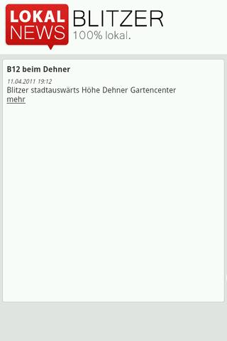 lokalnews-de-blitzerdienst for android screenshot