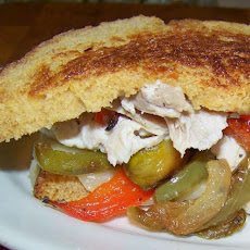 Chicken Salad and Roasted Veggie Panini