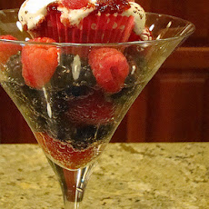 Rosy Rosé Berries: Strawberries and Raspberries in Wine