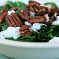 Recipe for Spinach and Sorrel Chopped Salad with Pecans and Goat Cheese