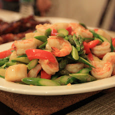 Shrimp and Asparagus Salad With Orange-Miso Vinaigrette