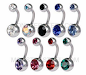 Piercing Aro Ombligo Doble Strass