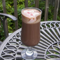 Hot Chocolate With Pink Peppermint Whipped Cream