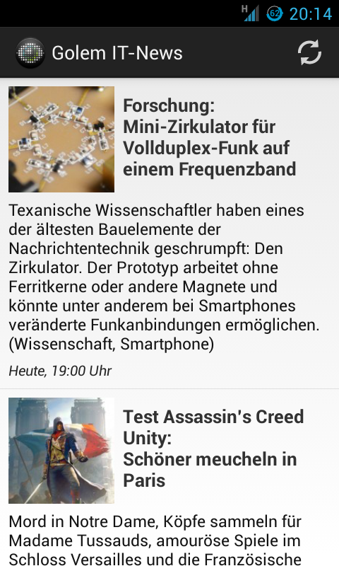 Android application Golem.de IT-News screenshort