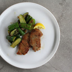 Pork Scaloppine with Sautéed Cucumbers + Spring Onions