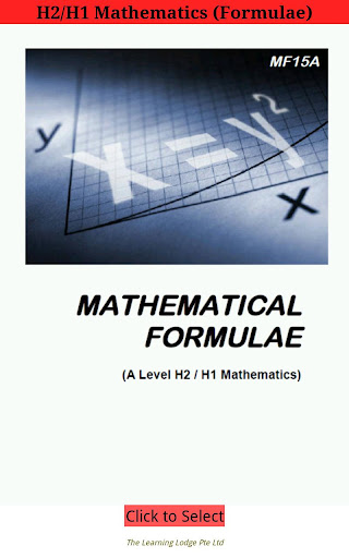 H2 Maths Formulae