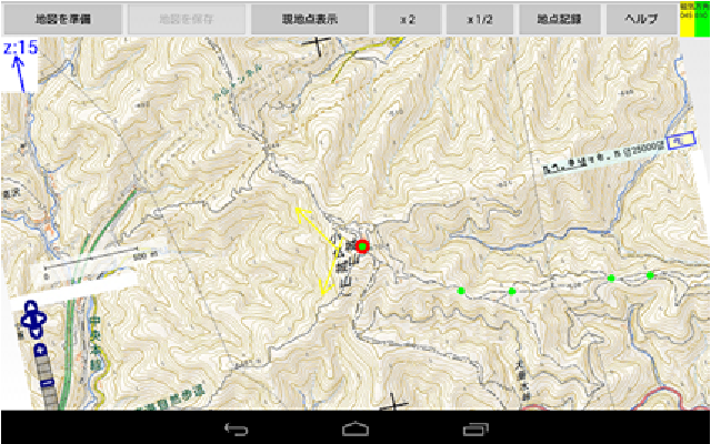 Android application 山ルートナビ screenshort