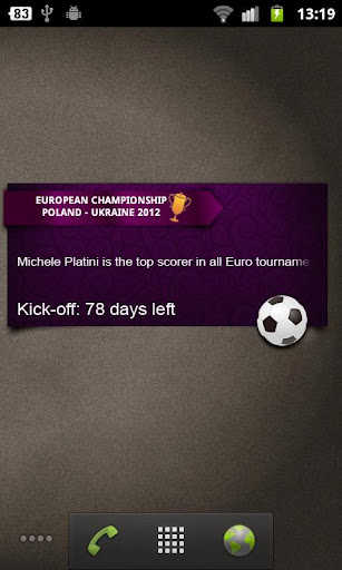Euro Football Countdown Widget