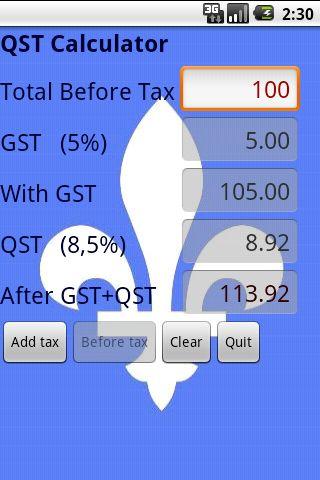 QST Calculator Free