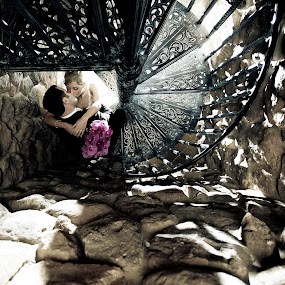Sprial. by Drew Noel - Wedding Bride & Groom ( drew noel photography )