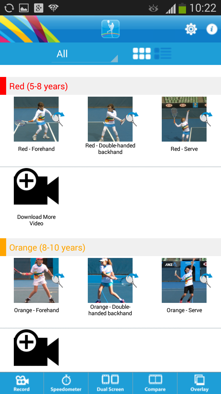 Android application Tennis Australia Technique screenshort
