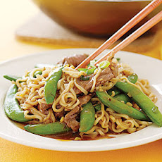 Sirloin-Snap Pea Stir-fry