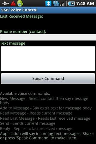 SMS Voice Control Free
