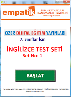 How to download İNGİLİZCE TEST SETİ NO: 1 1.0.0 apk for pc