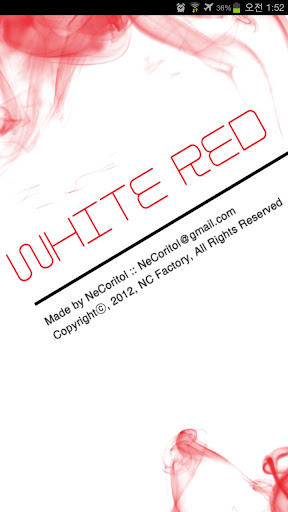 WHITE RED kakaotalk theme