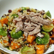 Thanksgiving Leftovers Salad with Sweet Potatoes and Brussels Sprouts