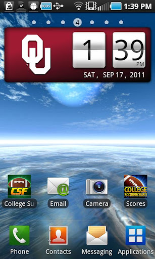 Oklahoma Sooners Clock Widget