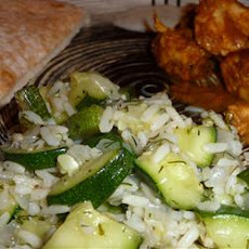 Zucchini with Dill Weed and Garlic-Yogurt Sauce