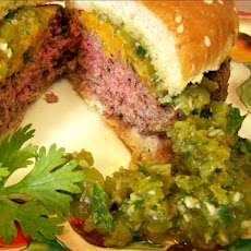 Chile Sirloin Burgers With Salsa Verde