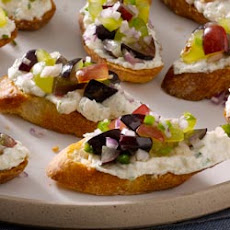 Goat Cheese Crostini with Grape Salsa