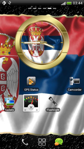 Serbia flag clocks