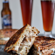 Crockpot Pulled Pork + Beer Cheese Grilled Cheese Sandwiches