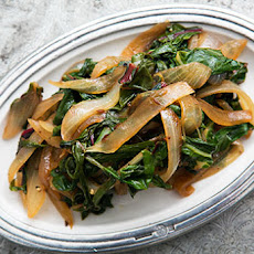 Sautéed Chard and Onions with Caraway
