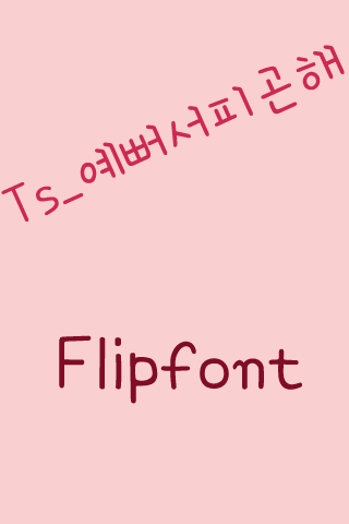 TS예뻐서피곤해™ 한국어 Flipfont
