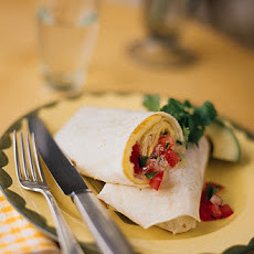 Omelet Burrito with Jack Cheese and Tomato Salsa