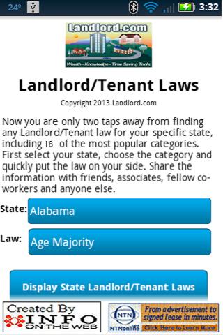 Android application Landlord Tenant Laws Pro screenshort