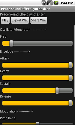 Peace Sound Effect Synthesizer