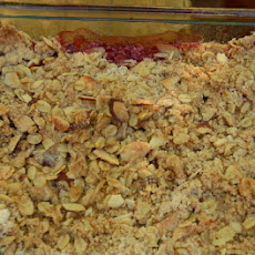 Rhubarb Cherry Hibiscus Crumble