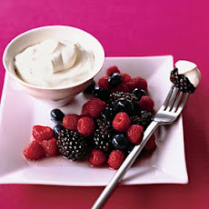 Mixed Berries with Lemon Verbena Cream