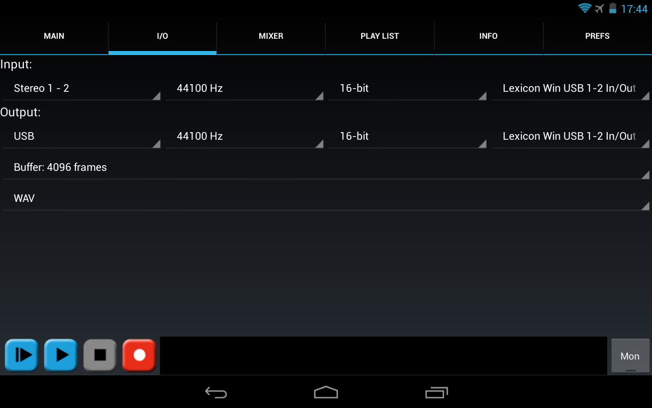    USB Audio Recorder PRO- screenshot  